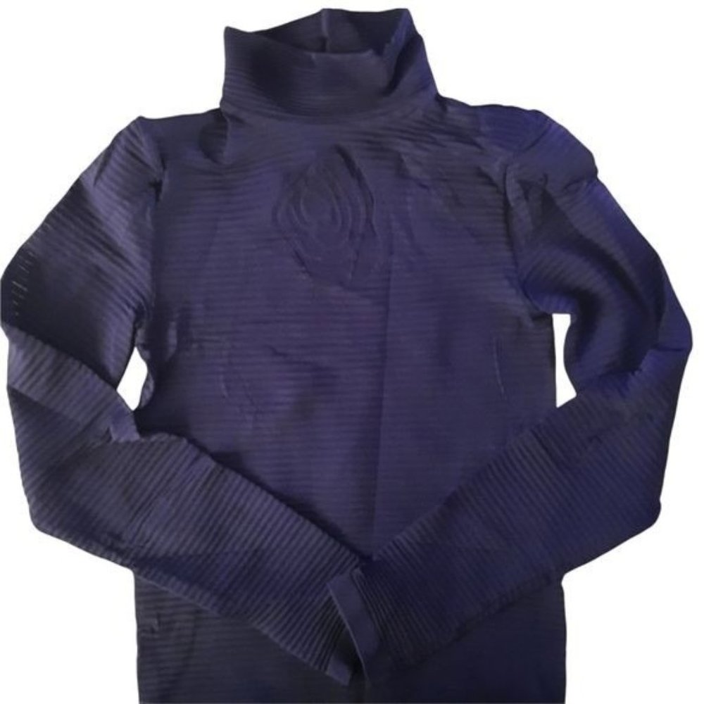 Wolford Long Sleeve Turtle Neck Purple Bodysuit